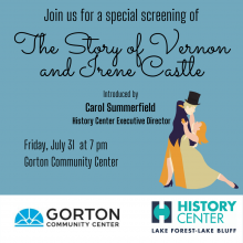 Join us for a film screening of the Vern and Irene Castle Story