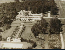 Aerial view of the Lasker Estate in West Lake Forest