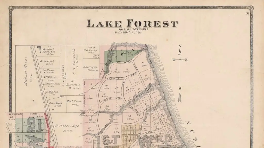 old map of Lake Forest