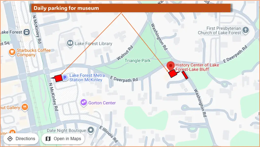 map showing daily parking